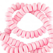 Polymeer kralen rondellen 7mm - Baby pink